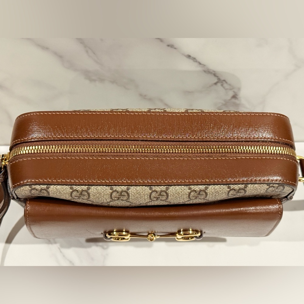 Gucci Horsebit GG Supreme 1955 Crossbody/Shoulder Bag - Picture 5 of 15